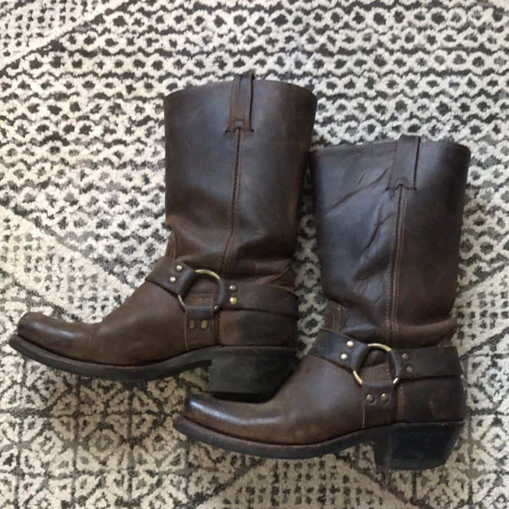 Frye harness boots size 10